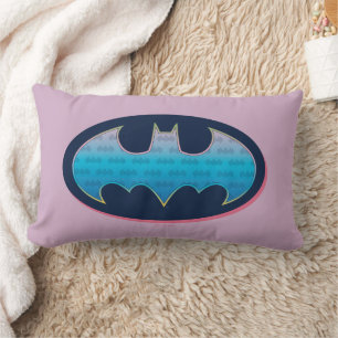 Batman Pink & Blue Symbol Lumbar Cushion