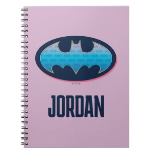 Batman Pink & Blue Symbol Notebook