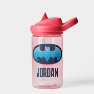 Batman   Pink & Blue Symbol Water Bottle