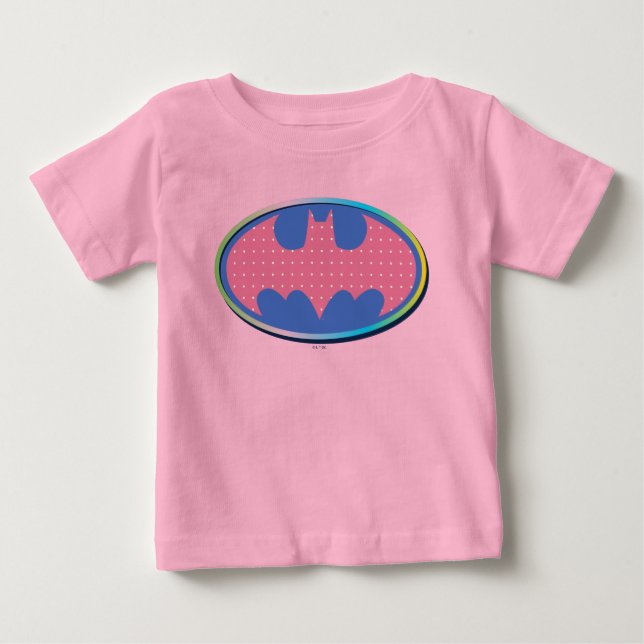 Batman | Pink Polka Dot Logo Baby T-Shirt (Front)