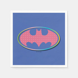 Batman Pink Polka Dot Logo Napkin