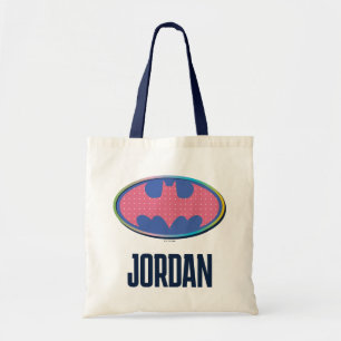 Batman Pink Polka Dot Logo Tote Bag