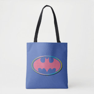 Batman Pink Polka Dot Logo Tote Bag