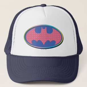 Batman   Pink Polka Dot Logo Trucker Hat