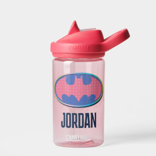 Batman   Pink Polka Dot Logo Water Bottle