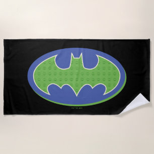 Batman Purple & Green Symbol Beach Towel