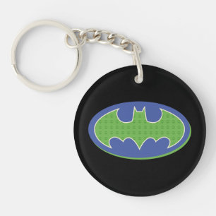 Batman   Purple & Green Symbol Key Ring