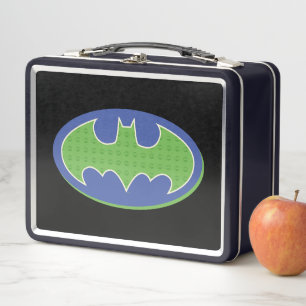 Batman   Purple & Green Symbol Metal Lunch Box