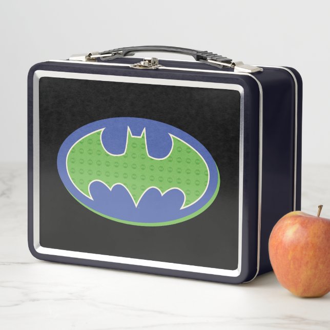 Batman | Purple & Green Symbol Metal Lunch Box (In Situ)