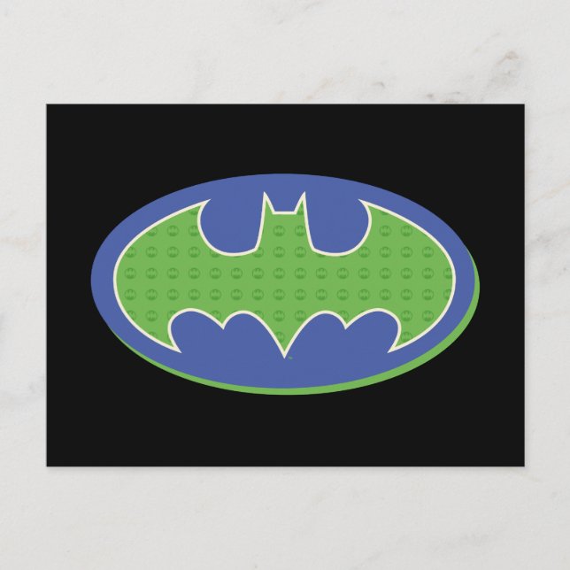 Batman | Purple & Green Symbol Postcard (Front)