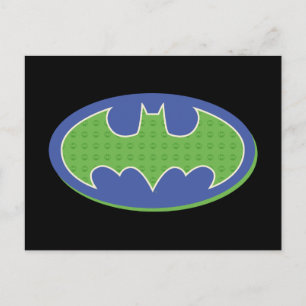 Batman Purple & Green Symbol Postcard