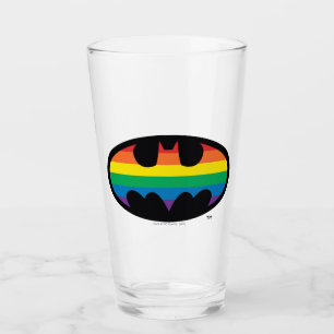 Batman Rainbow Logo Glass