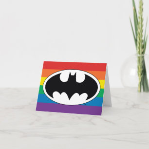 Batman Rainbow Logo Note Card