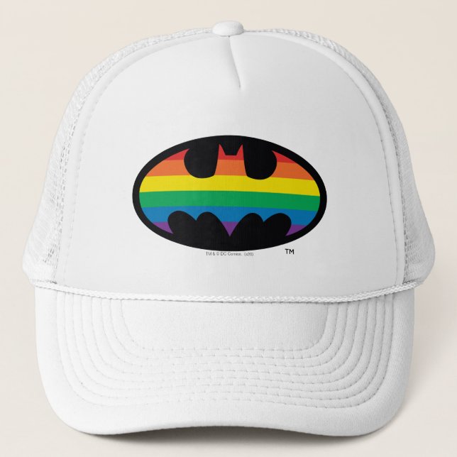 Batman Rainbow Logo Trucker Hat (Front)