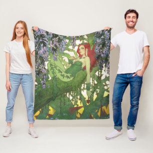 Batman Rebirth Poison Ivy Cover Illustration Fleece Blanket