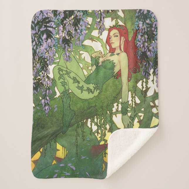 Batman Rebirth Poison Ivy Cover Illustration Sherpa Blanket (Front)