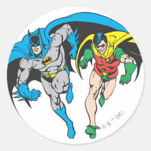 Batman & Robin Classic Round Sticker