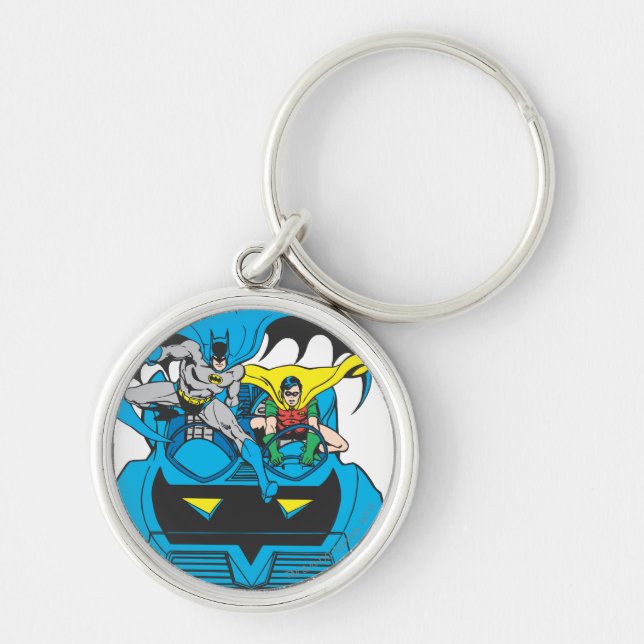 Batman & Robin Ride Batmobile Key Ring (Front)
