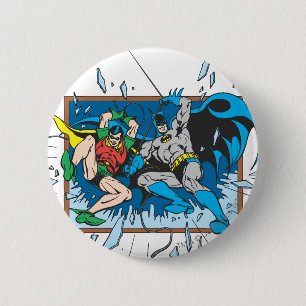 Batman & Robin Shatter Window 6 Cm Round Badge