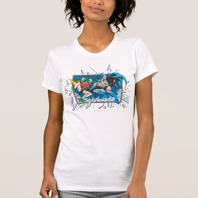 Batman & Robin Shatter Window T-Shirt (Front)