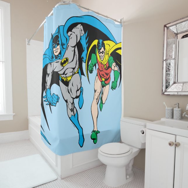Batman & Robin Shower Curtain (In Situ)