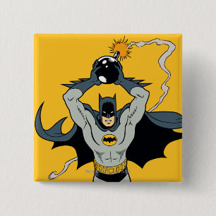 Batman Running With Bomb 15 Cm Square Badge