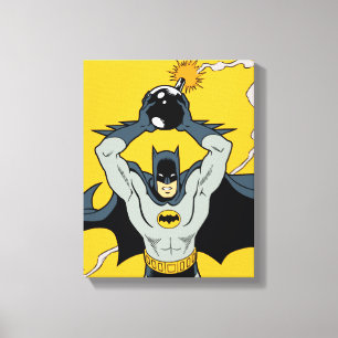 Batman Running With Bomb Canvas Print