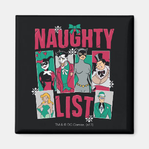 Batman Santa Naughty List of Villains Magnet