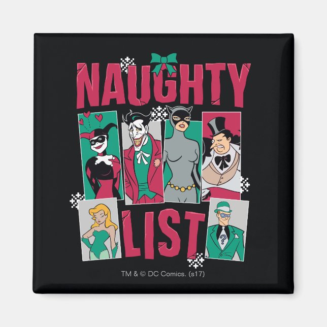 Batman | Santa Naughty List of Villains Magnet (Front)