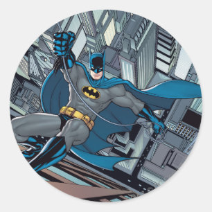 Batman Scenes - Scaling Wall Classic Round Sticker