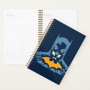 Batman Shattered Bust With Gold Logo Planner