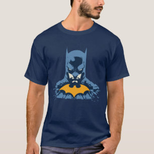 Batman Shattered Bust With Gold Logo T-Shirt