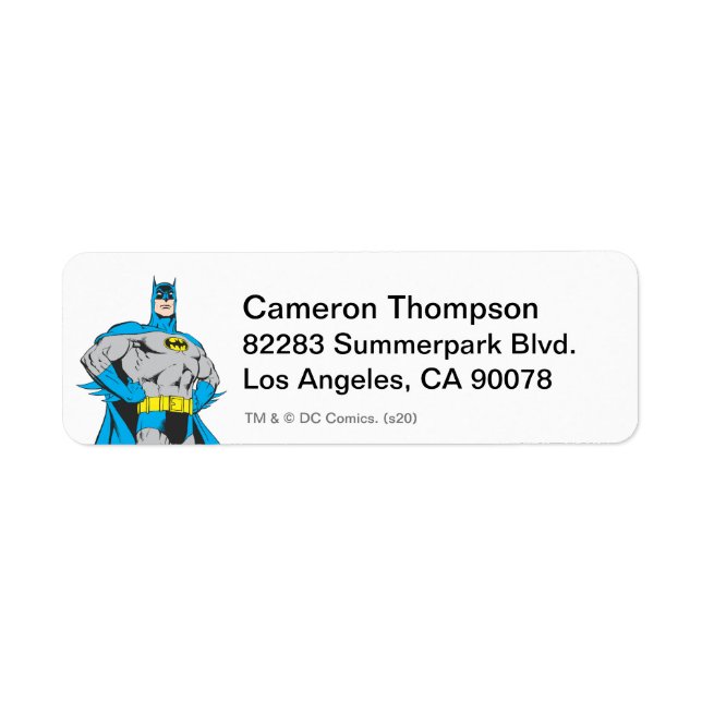 Batman Stands Return Address Label (Front)