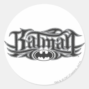 Batman   Stylised Logo Classic Round Sticker