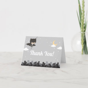 Batman Super Hero Birthday Thank You Card