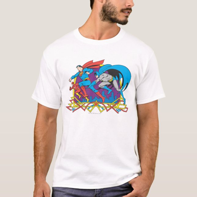 Batman + Superman + Flash T-Shirt (Front)
