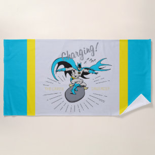 Batman Surfing - Charging! Beach Towel