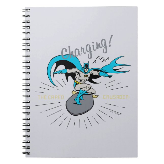 Batman Surfing - Charging! Notebook (Front)
