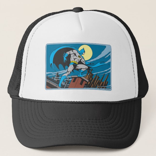 Batman Surveys City Trucker Hat (Front)