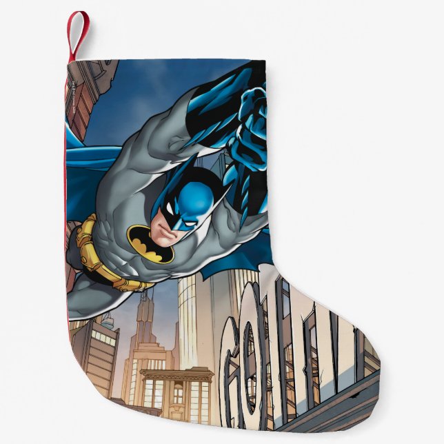 Batman Swings from Rope Small Christmas Stocking (Front)