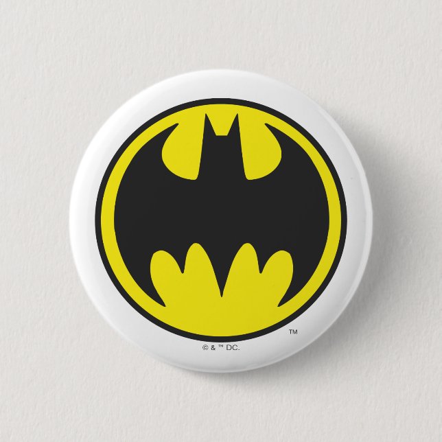 Batman Symbol | Bat Circle Logo 6 Cm Round Badge (Front)