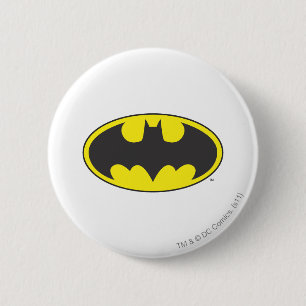Batman Symbol Bat Oval Logo 6 Cm Round Badge