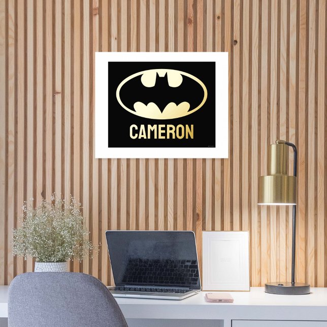 Batman Symbol | Bat Oval Logo Foil Prints (Poster on wall)