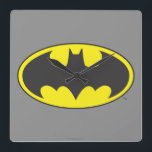 Batman Symbol | Bat Oval Logo Square Wall Clock<br><div class="desc">DC Originals - DC Comics</div>