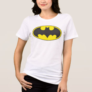 Batman Symbol Bat Oval Logo Tri-Blend Shirt