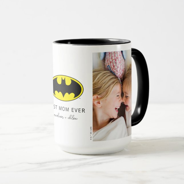 Batman Symbol | Best Mum Photo Mug (Front Right)