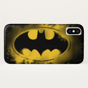 Batman Symbol   Black and Yellow Logo iPhone X Case