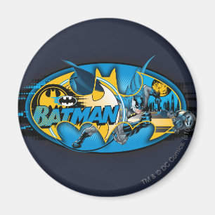 Batman Symbol   Classic Collage Logo Magnet