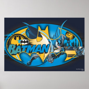 Batman Symbol   Classic Collage Logo Poster