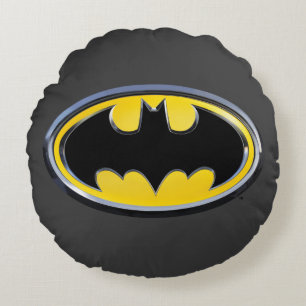 Batman Symbol   Classic Logo Round Cushion
